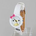 cartoon character strap watch PU leather kids watches , hello kitty watch